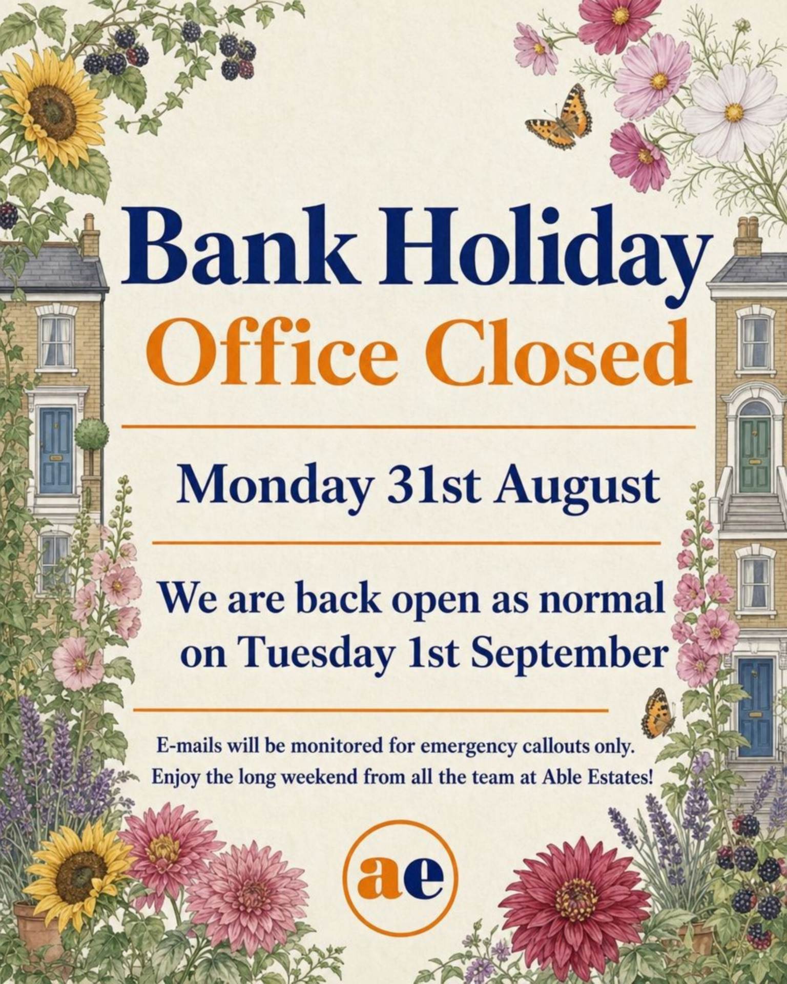 Bank Holiday Weekend.