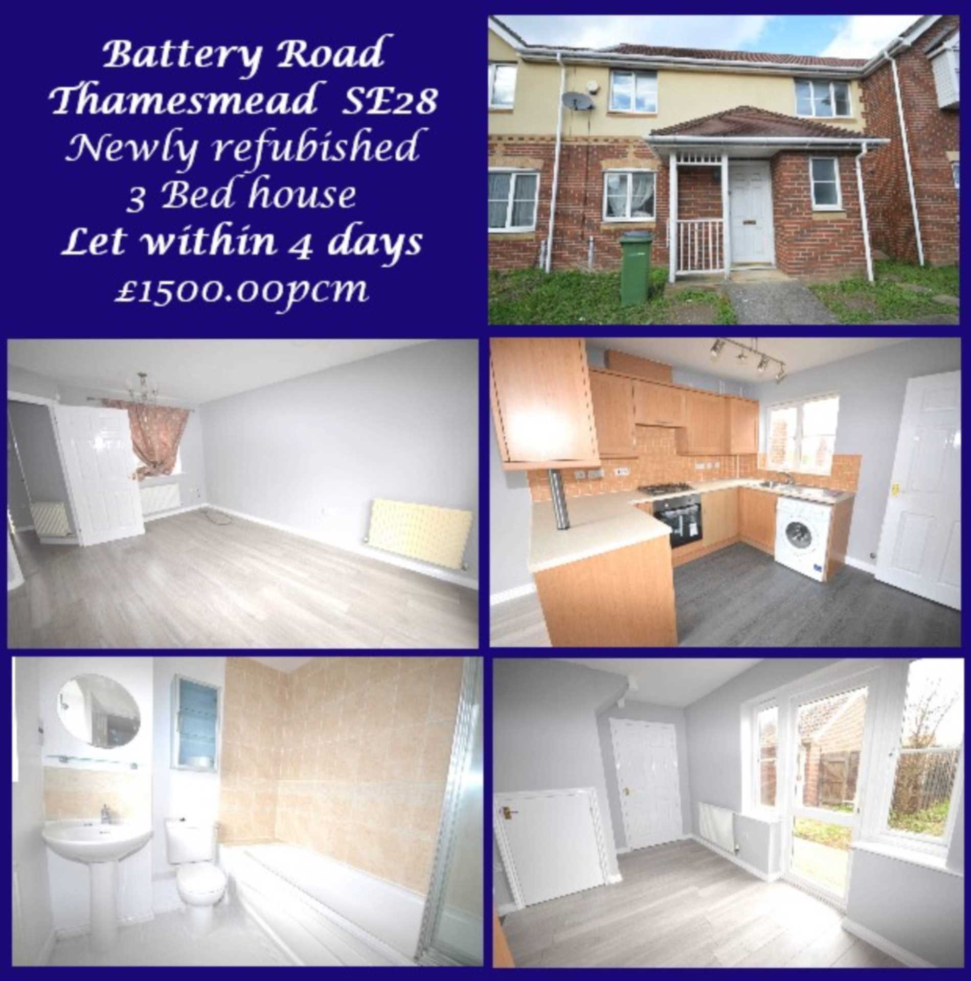 LET WITHIN 4 DAYS! Battery Road, West Thamesmead, SE28