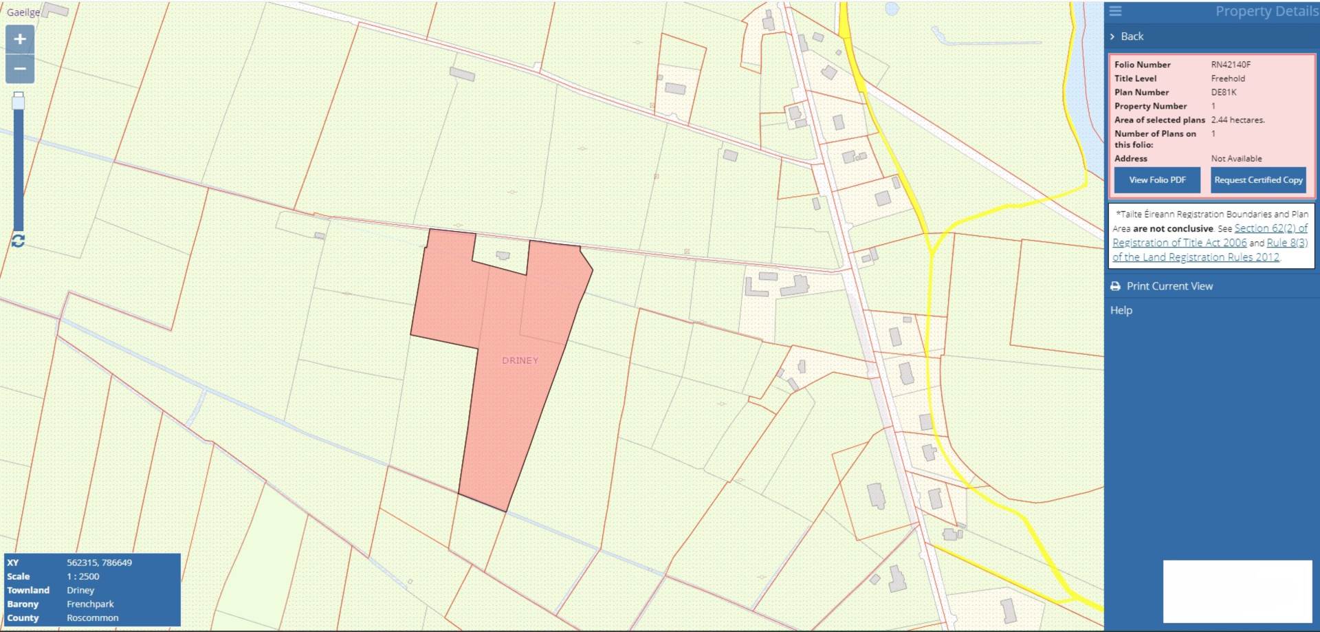 Driney, Loughglynn, Roscommon, F45 WC92 Driney, Loughglynn, Roscommon, F45 WC92