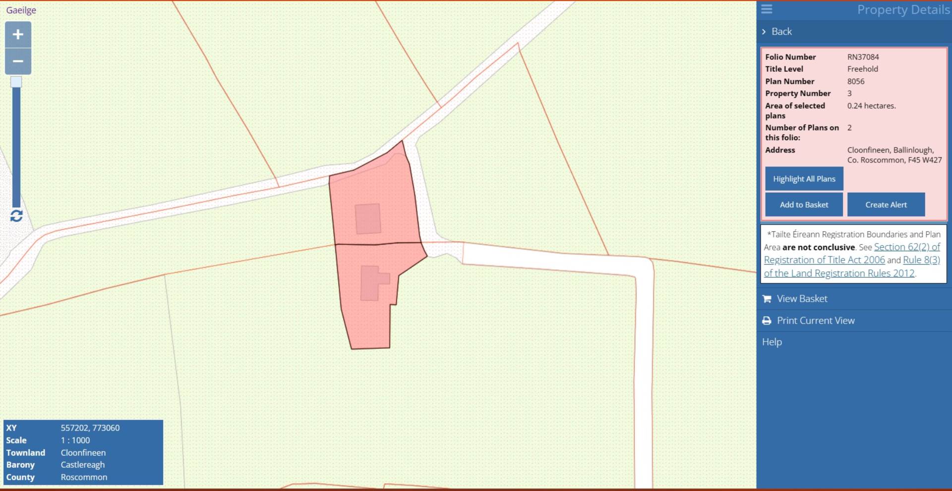 Cloonfineen, Ballinlough, Co. Roscommon F45 WF27