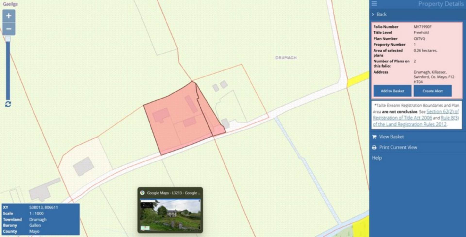 Drumagh, Killasser, Swinford, Co. Mayo F12 HT04