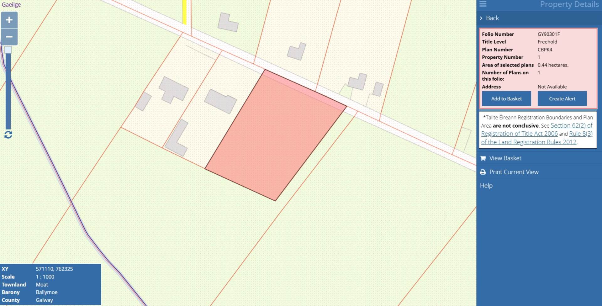 C. 0.5 Acre Residential Site, Moat, Creggs, Co. Galway  C. 0.5 Acre Residential Site, Moat, Creggs, Co. Galway