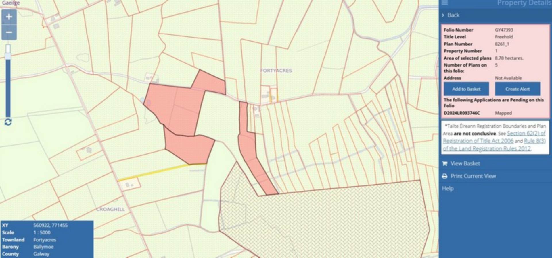 c. 24 Acres, Forty Acres, Williamstown, Co. Galway