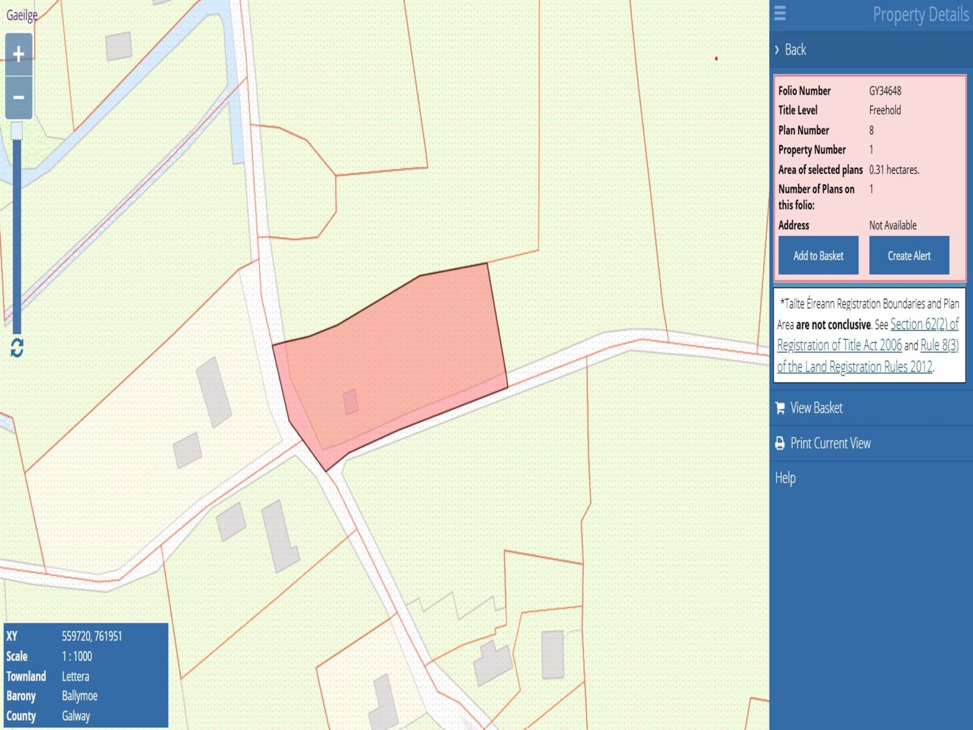 C. 0.75 Acre Site, Lettera, Glenamaddy, Co. Galway C. 0.75 Acre Site, Lettera, Glenamaddy, Co. Galway