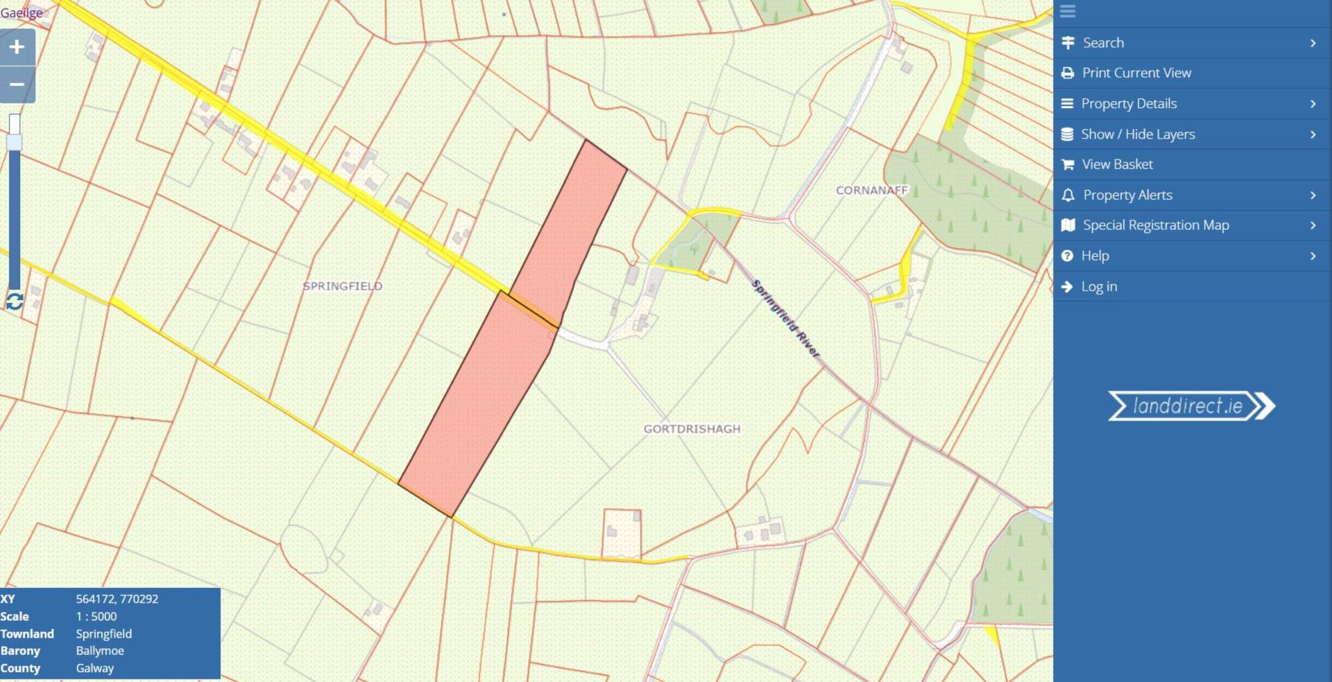 C. 13.65 Acres, Springfield, Williamstown, Co. Galway