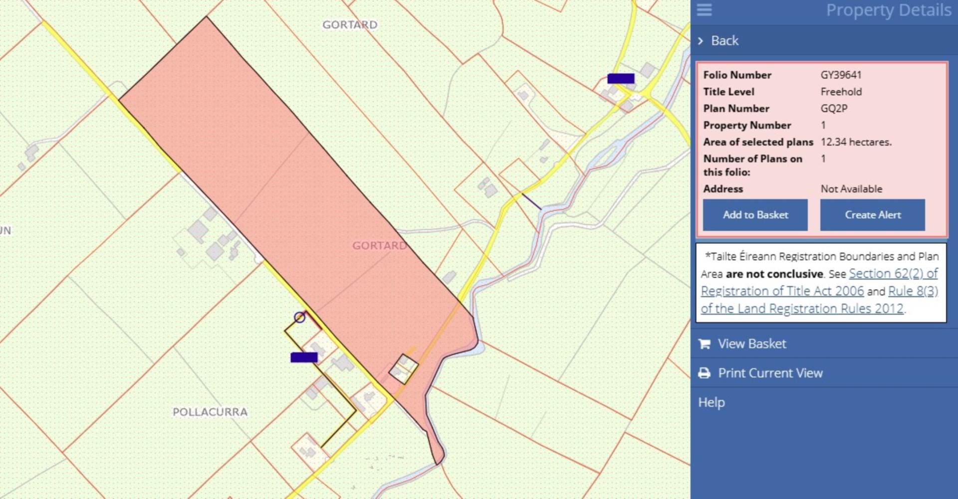 Gortard, Castleboy, Kilchreest, Loughrea, Co. Galway