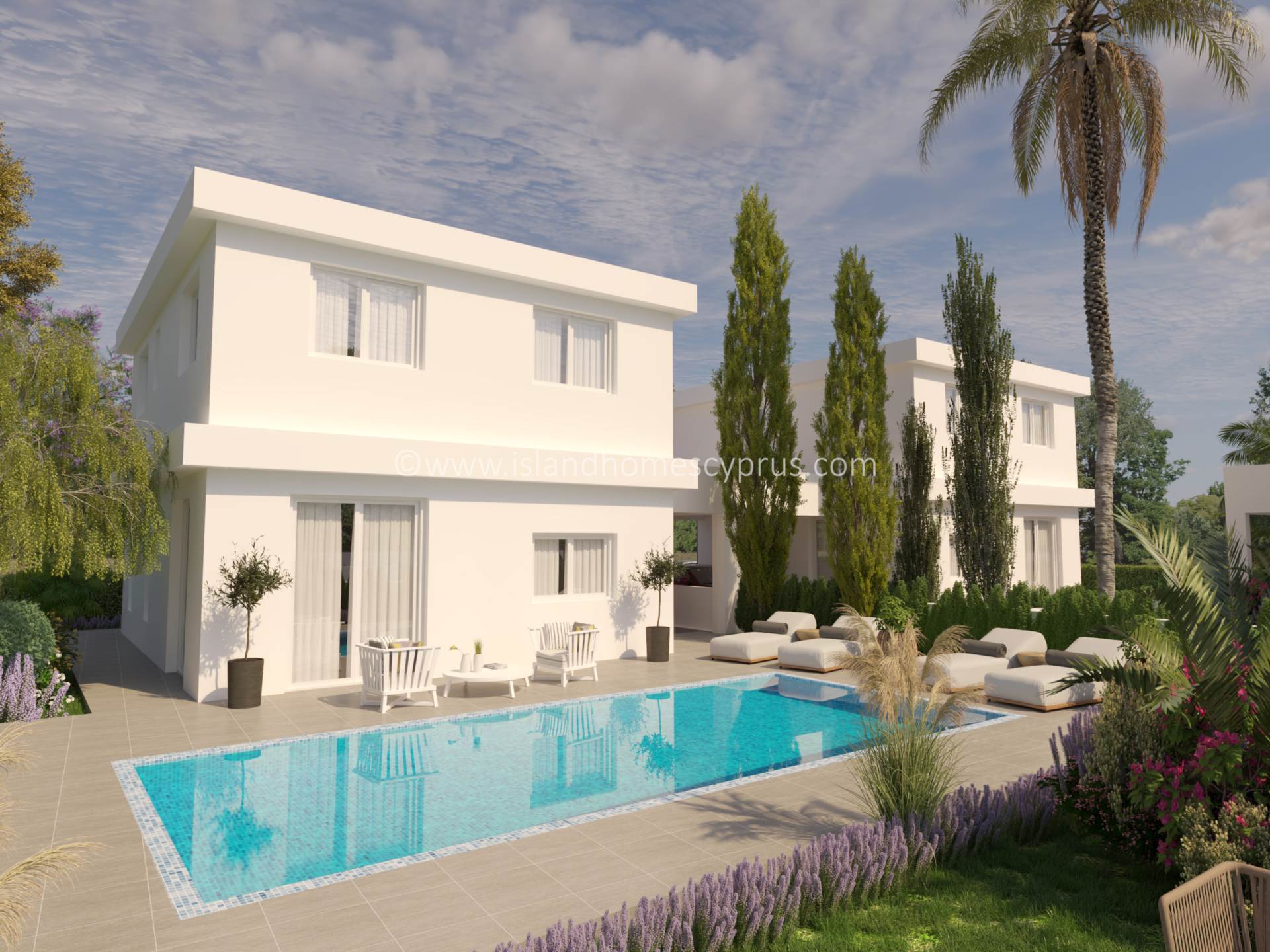 3 bedroom, 2 bathroom, 1 WC NEW BUILD detached villa with optional SWIMMING POOL, ideally located walking distance to amenities in Frenaros -  ZEN117DP