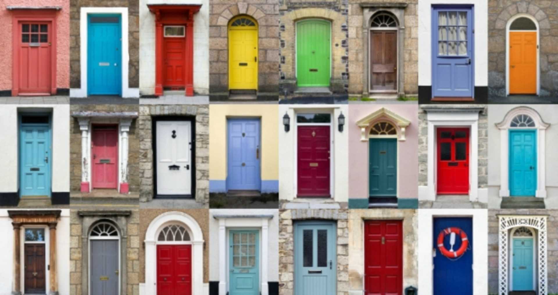 Which colour front door offers the warmest welcome?