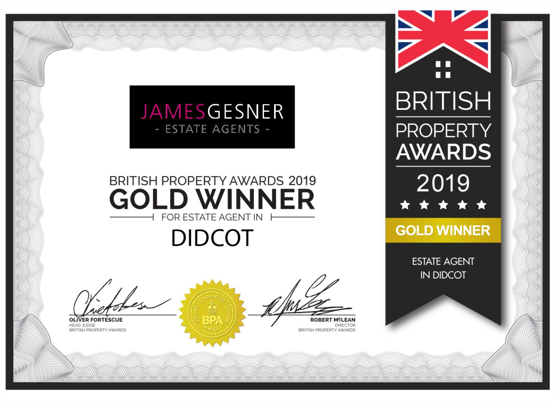 British Property Awards Gold Award Winner Three Years Running!