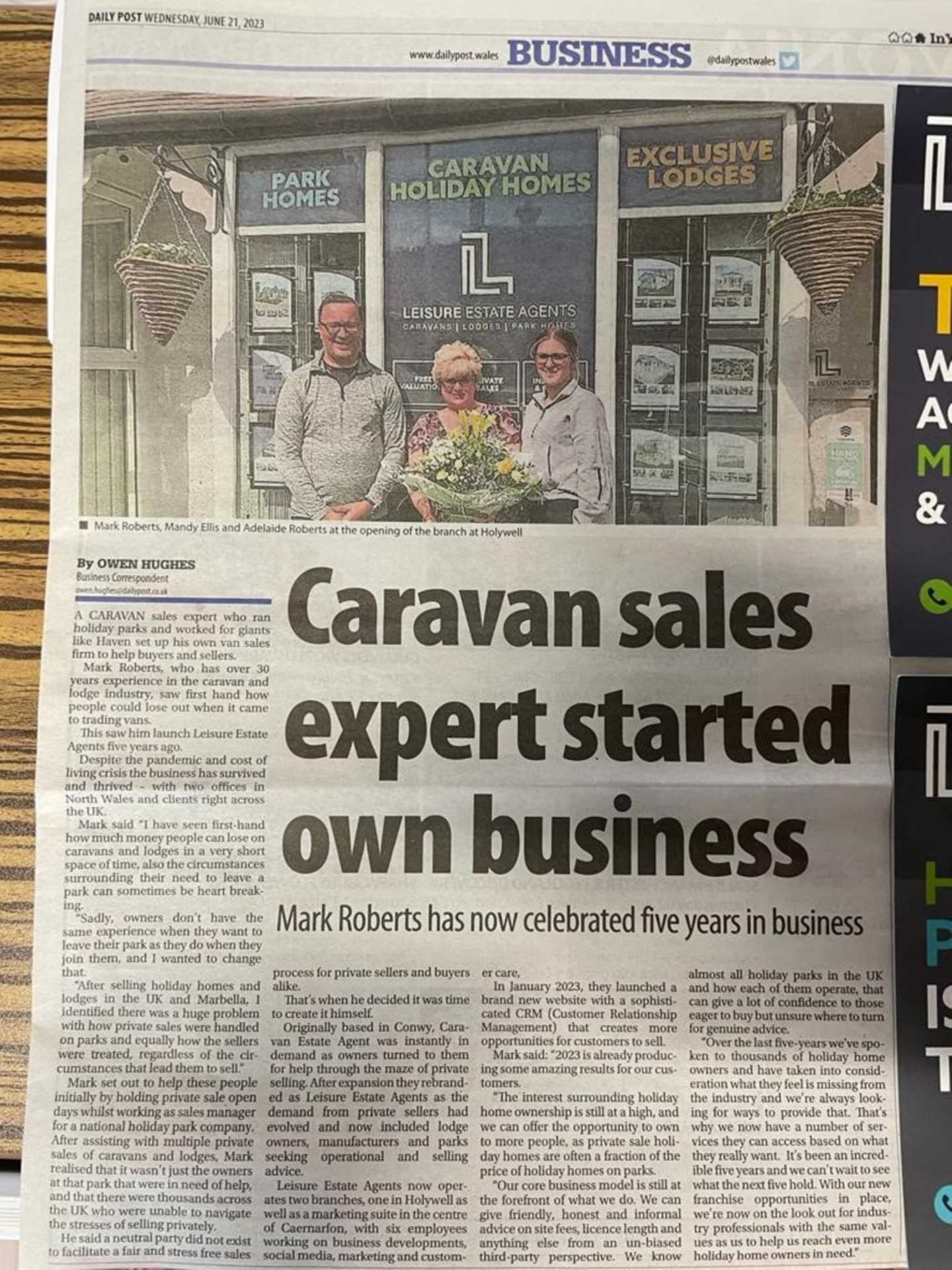 North Wales Live Features Leisure Estate Agents