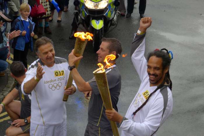 Olympic Flame Passes Wallingford’s Main Streets