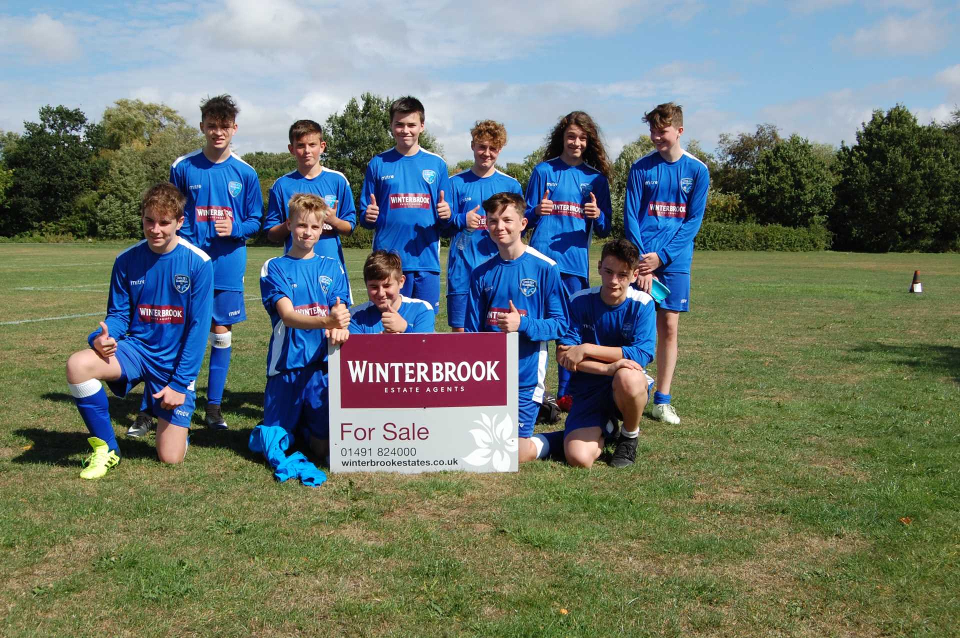 Winterbrook continuing support for the Cholsey Bluebirds under 13`s