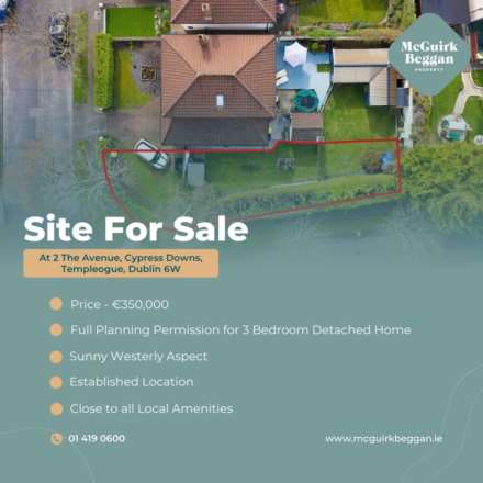 Land Residential, Site at 2 The Avenue, Cypress Downs, Templeogue, Dublin 6W