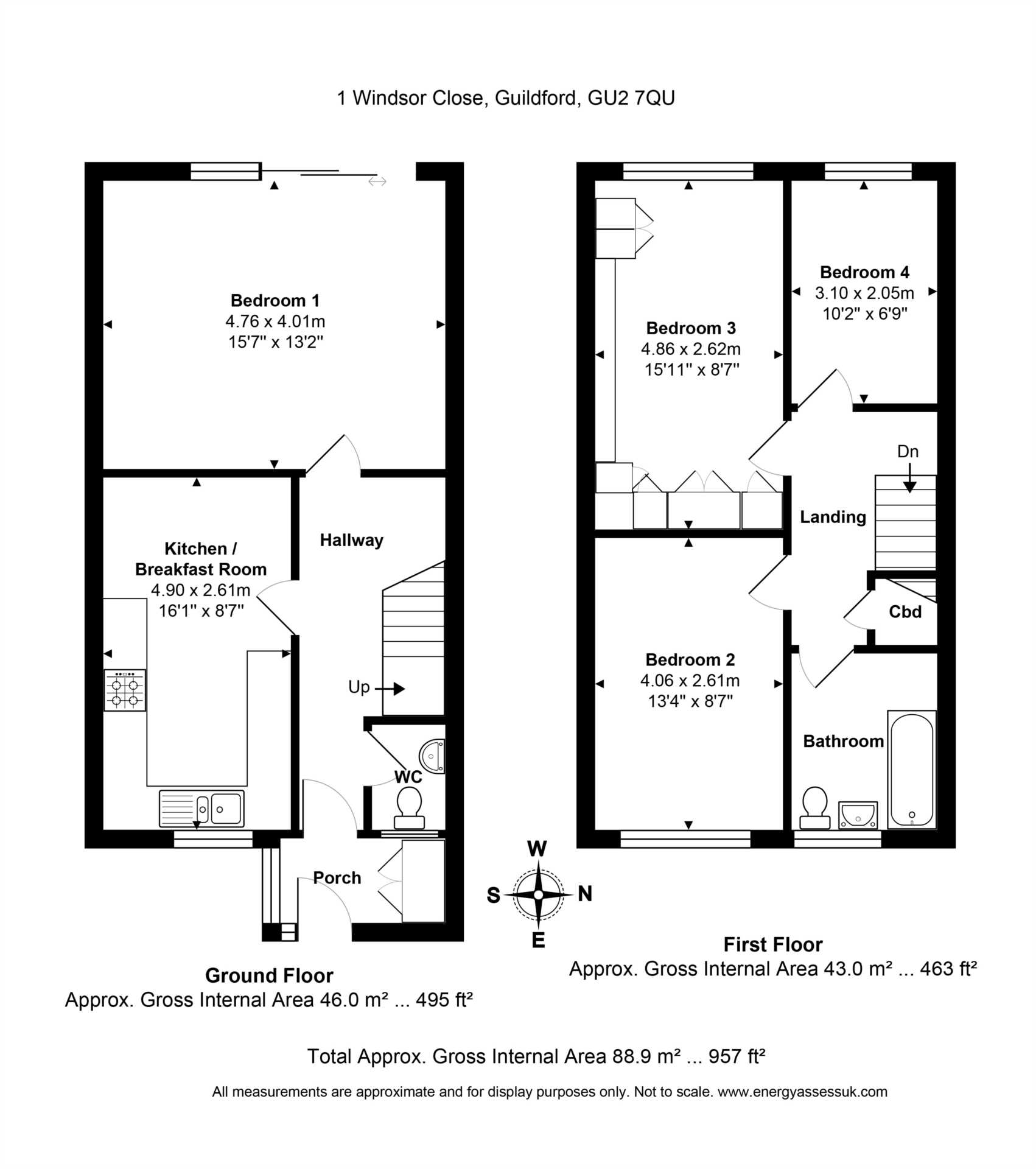 Room 4, 1 Windsor Close, Onslow Village, Guildford, GU2 7QU, Image 23