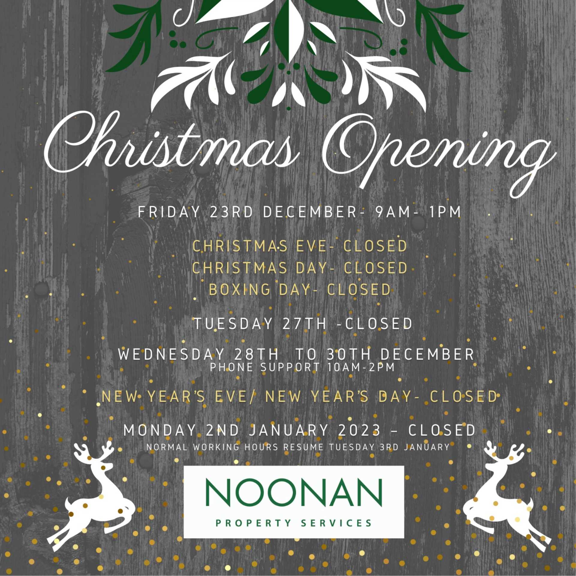 Merry Christmas to all our clients, tenants, contractors and associates