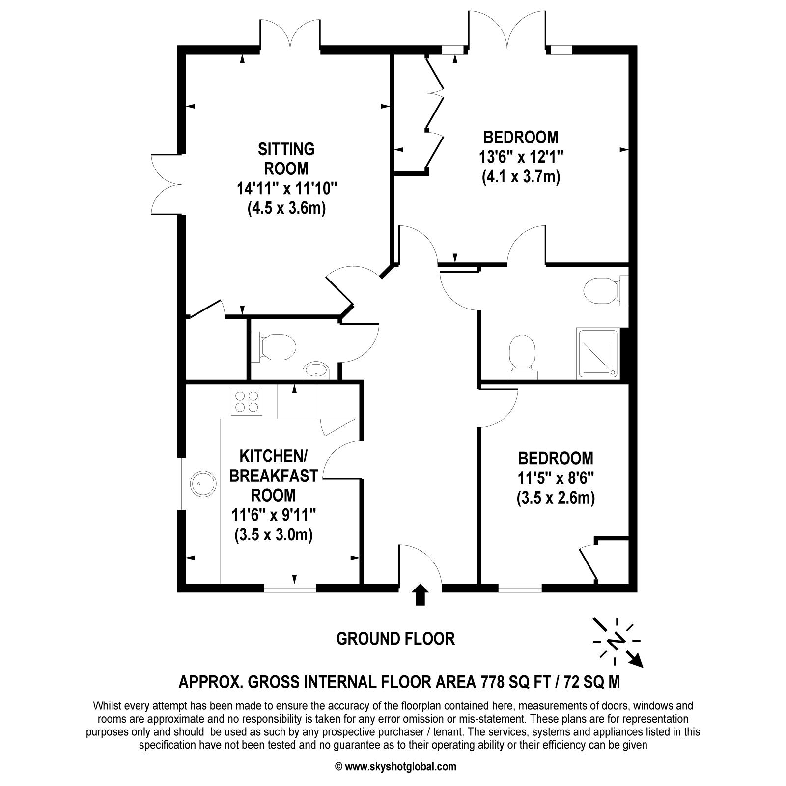 Floorplan - 2 Bedroom Apartment, Lynwood Village – Ascot