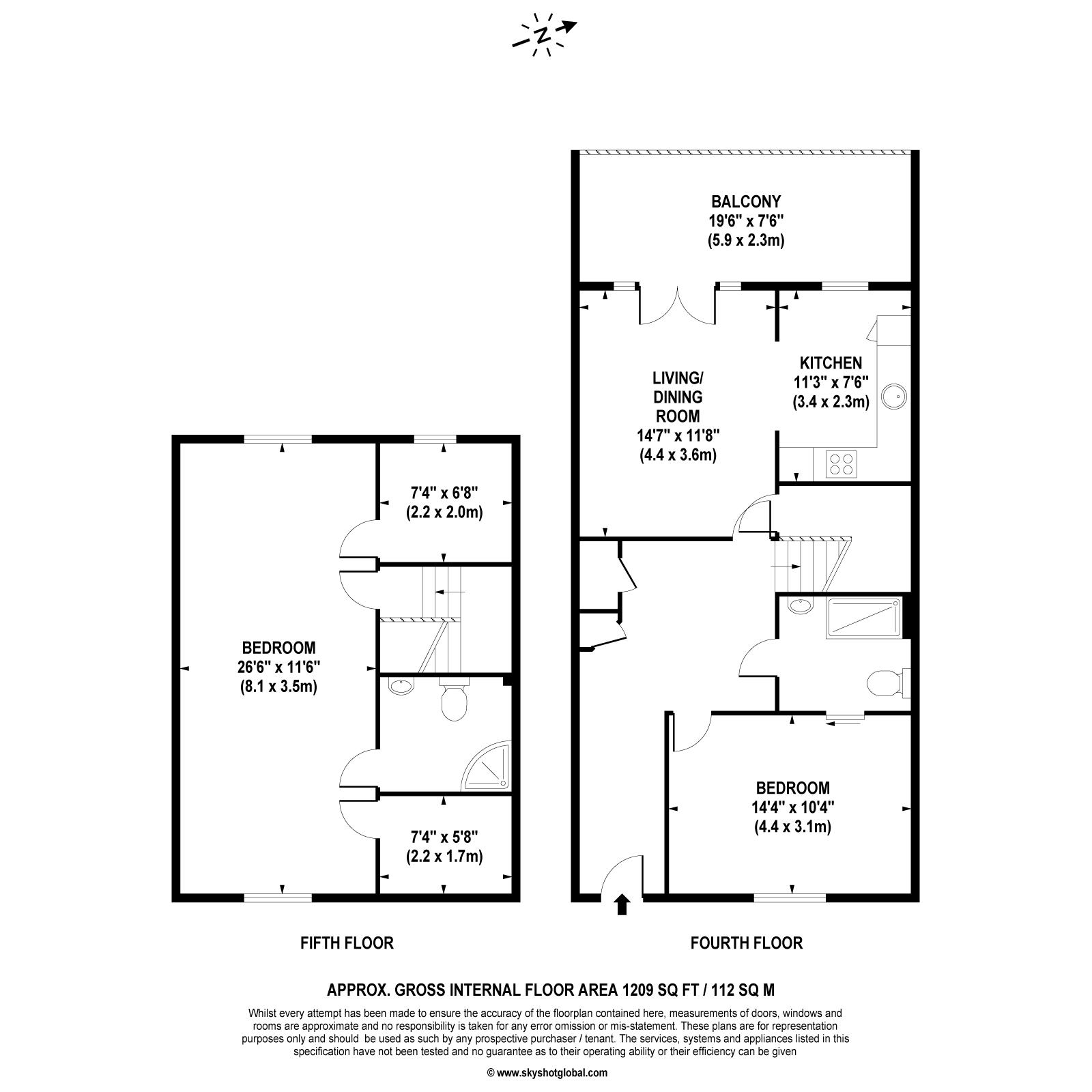 Floorplan - 2 Bedroom Apartment, Lynwood Village – Ascot