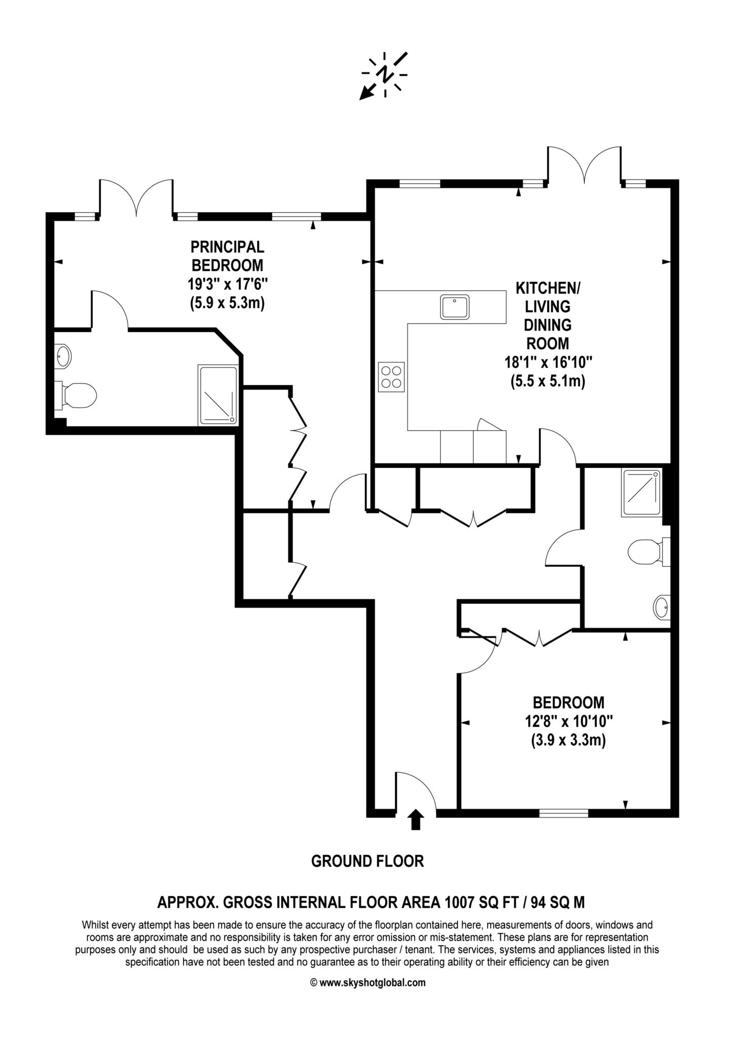 Floorplan - 2 Bedroom Apartment, Lynwood Village – Ascot