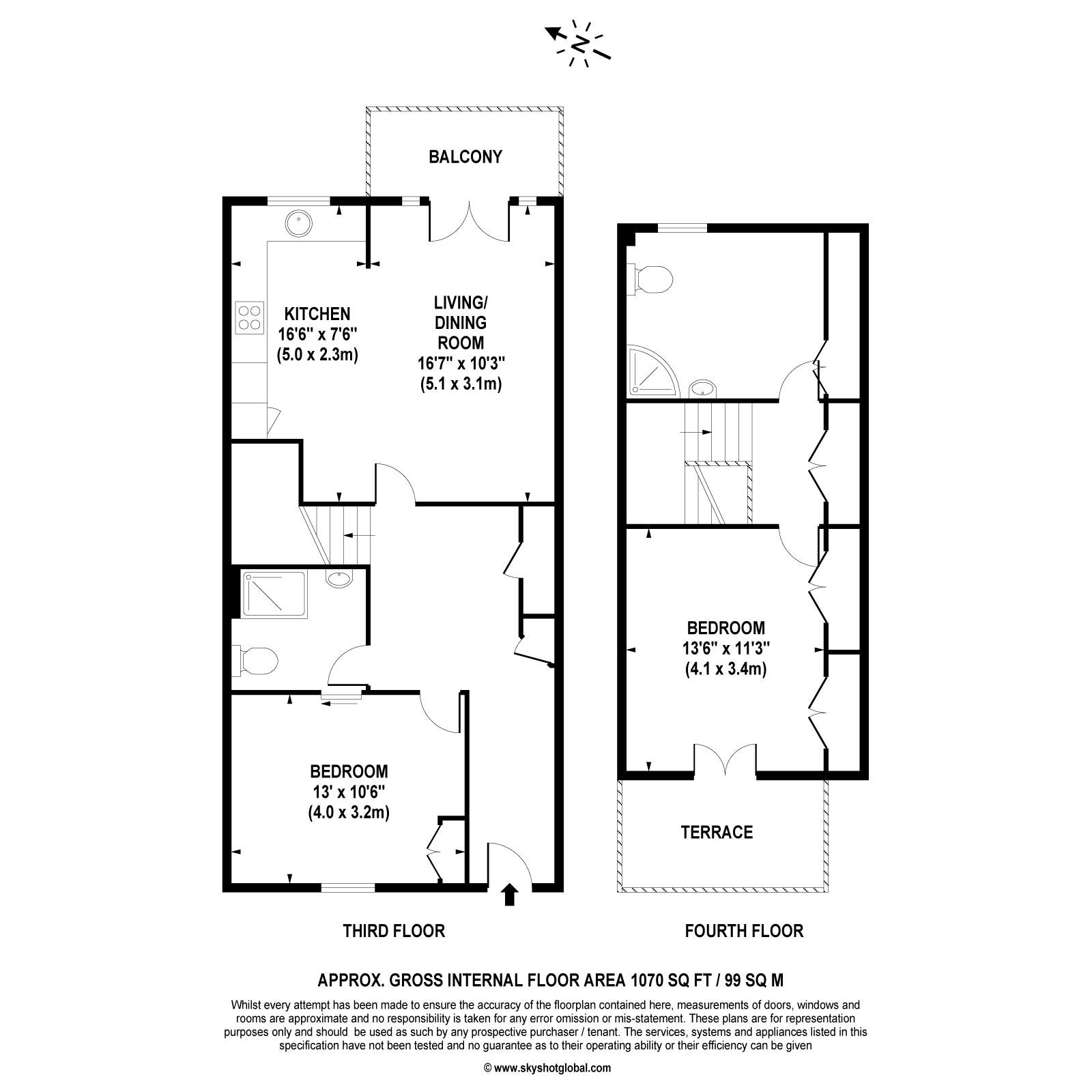 Floorplan - 2 Bedroom Duplex, Lynwood Village – Ascot