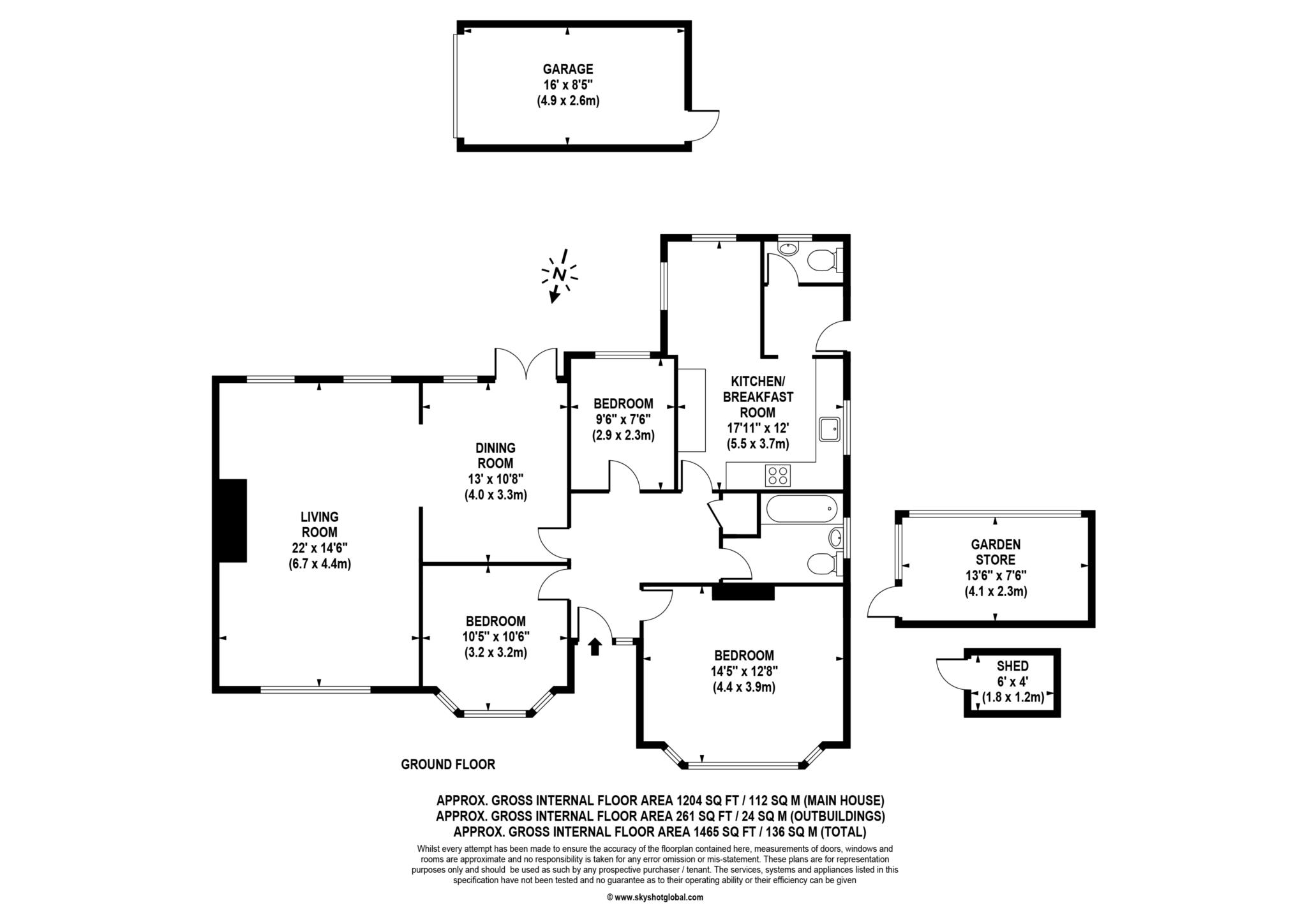 Floorplan - 3 Bedroom Bungalow