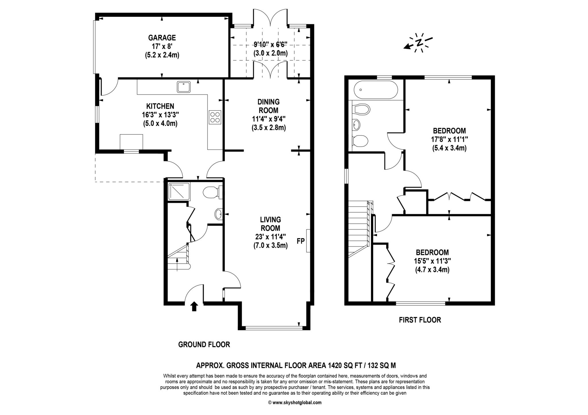 Floorplan - 2 Bedroom End Terrace, Mytchett Heath – Camberley