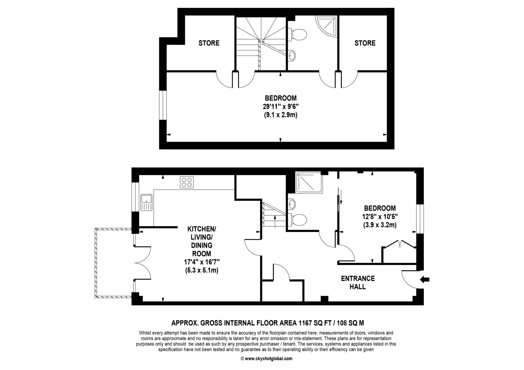 Floorplan - 2 Bedroom Duplex, Lynwood Village – Ascot