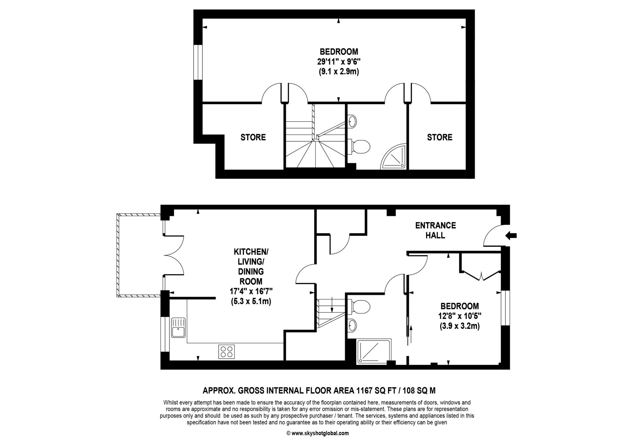 Floorplan - 2 Bedroom Duplex, Lynwood Village – Ascot