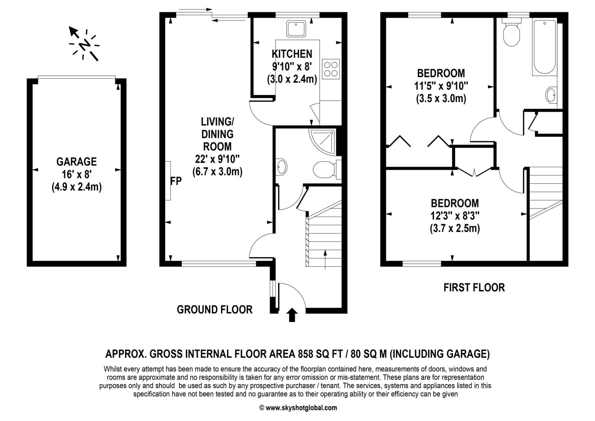 Floorplan - 2 Bedroom Terrace, Fromow Gardens – Windlesham