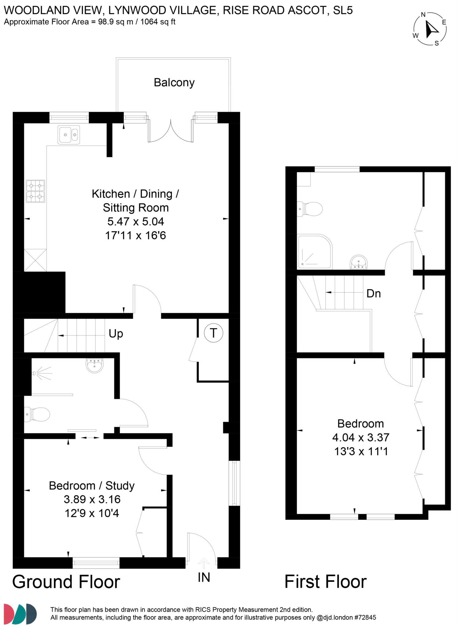 Floorplan - 2 Bedroom Duplex, Lynwood Village – Ascot