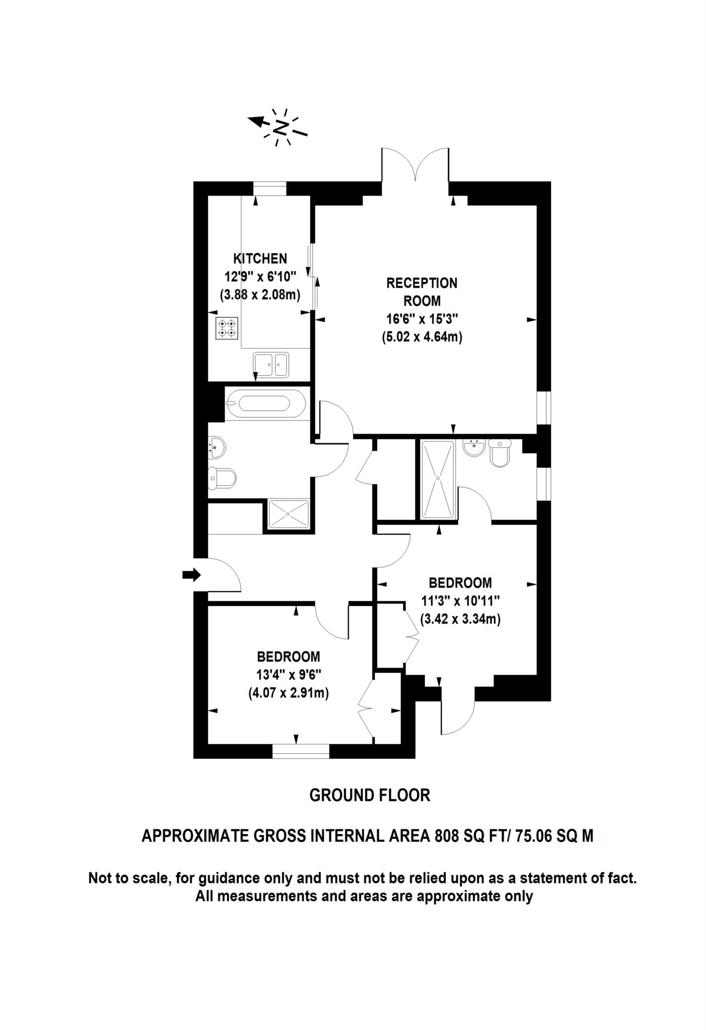 Floorplan - 2 Bedroom Apartment, Cobham Grange – Cobham