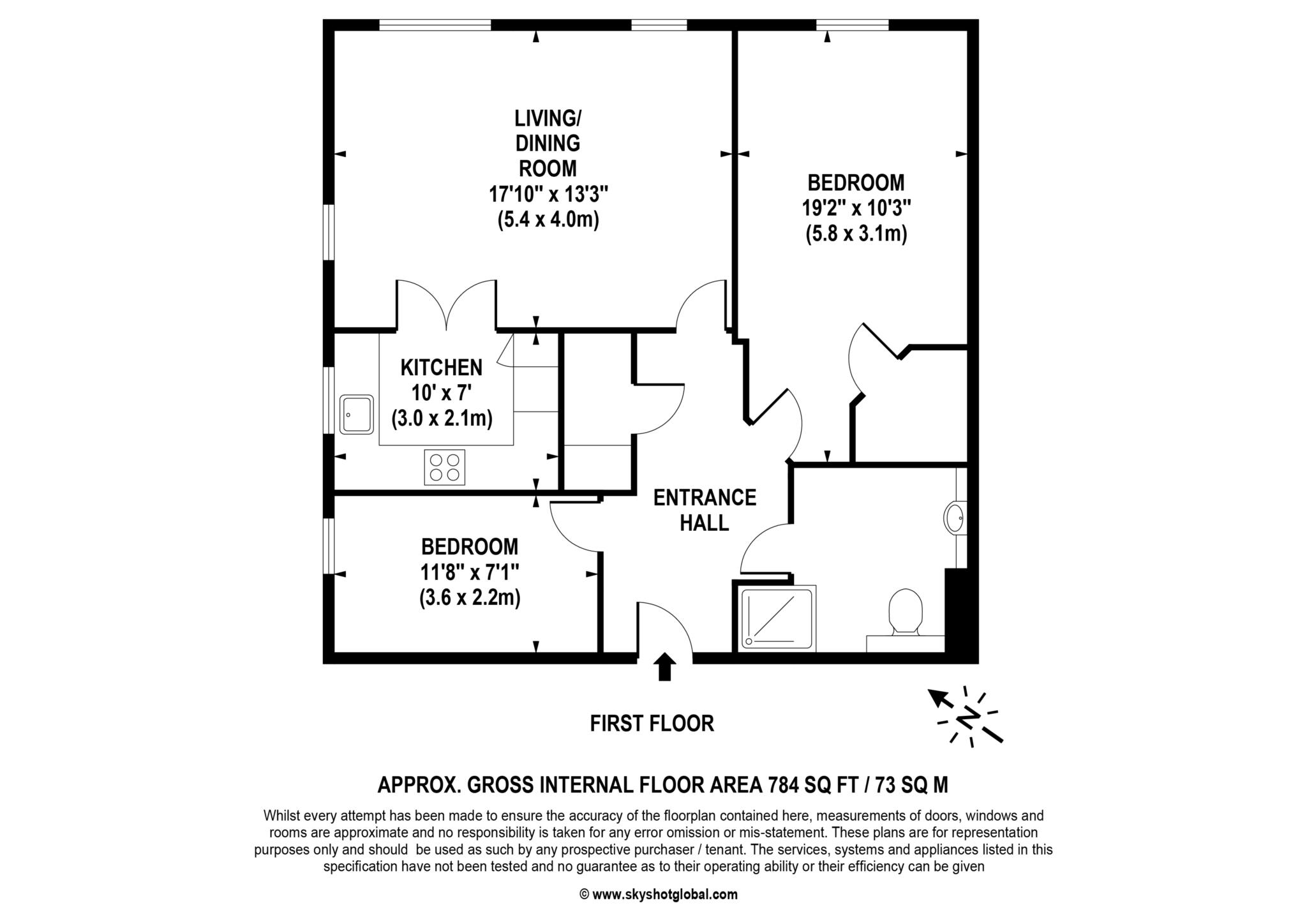 Floorplan - 2 Bedroom Apartment, Swift House – Maidenhead