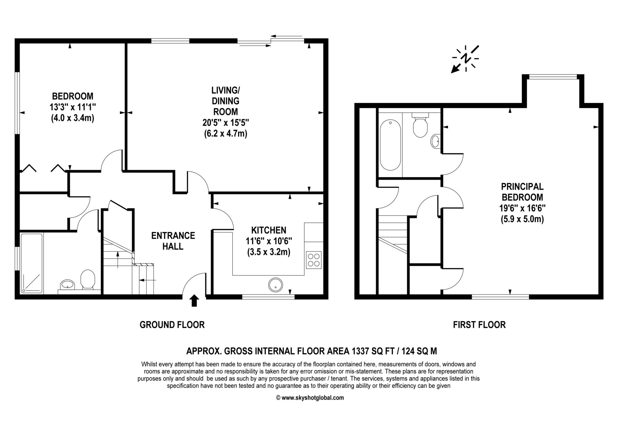 Floorplan - 2 Bedroom Terrace, Lakeside – Ewell