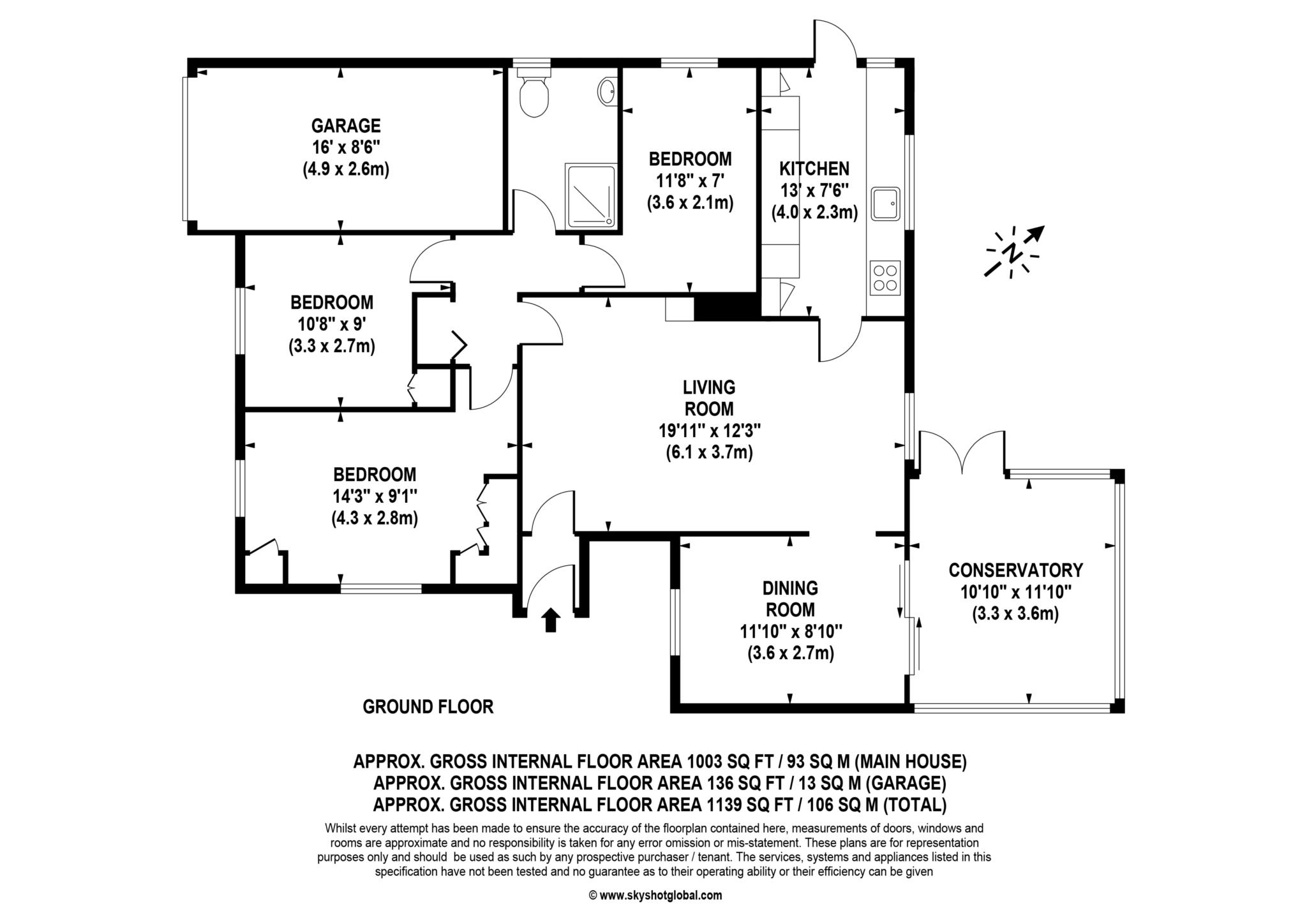 Floorplan - 3 Bedroom Detached Bungalow