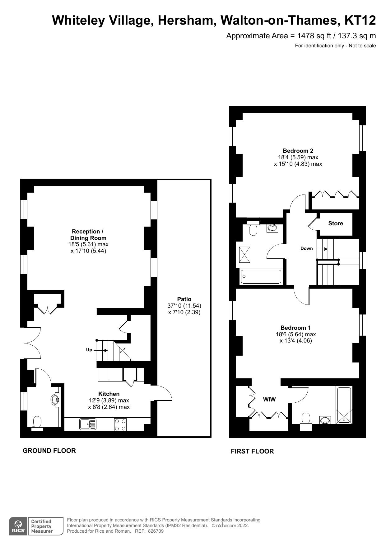 Floorplan - 2 Bedroom Semi-Detached, Coach House Mews – Walton