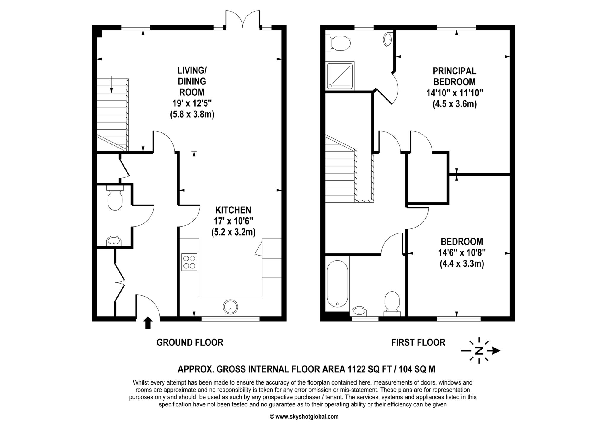 Floorplan - 2 Bedroom Cottage, Lynwood Village – Ascot