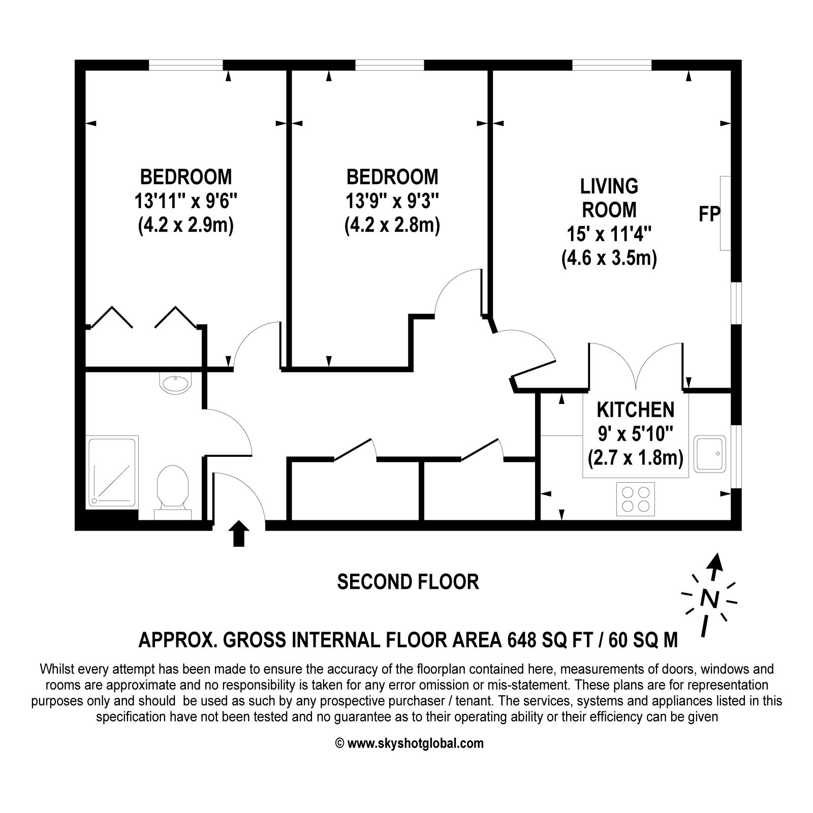 Floorplan - 2 Bedroom Apartment