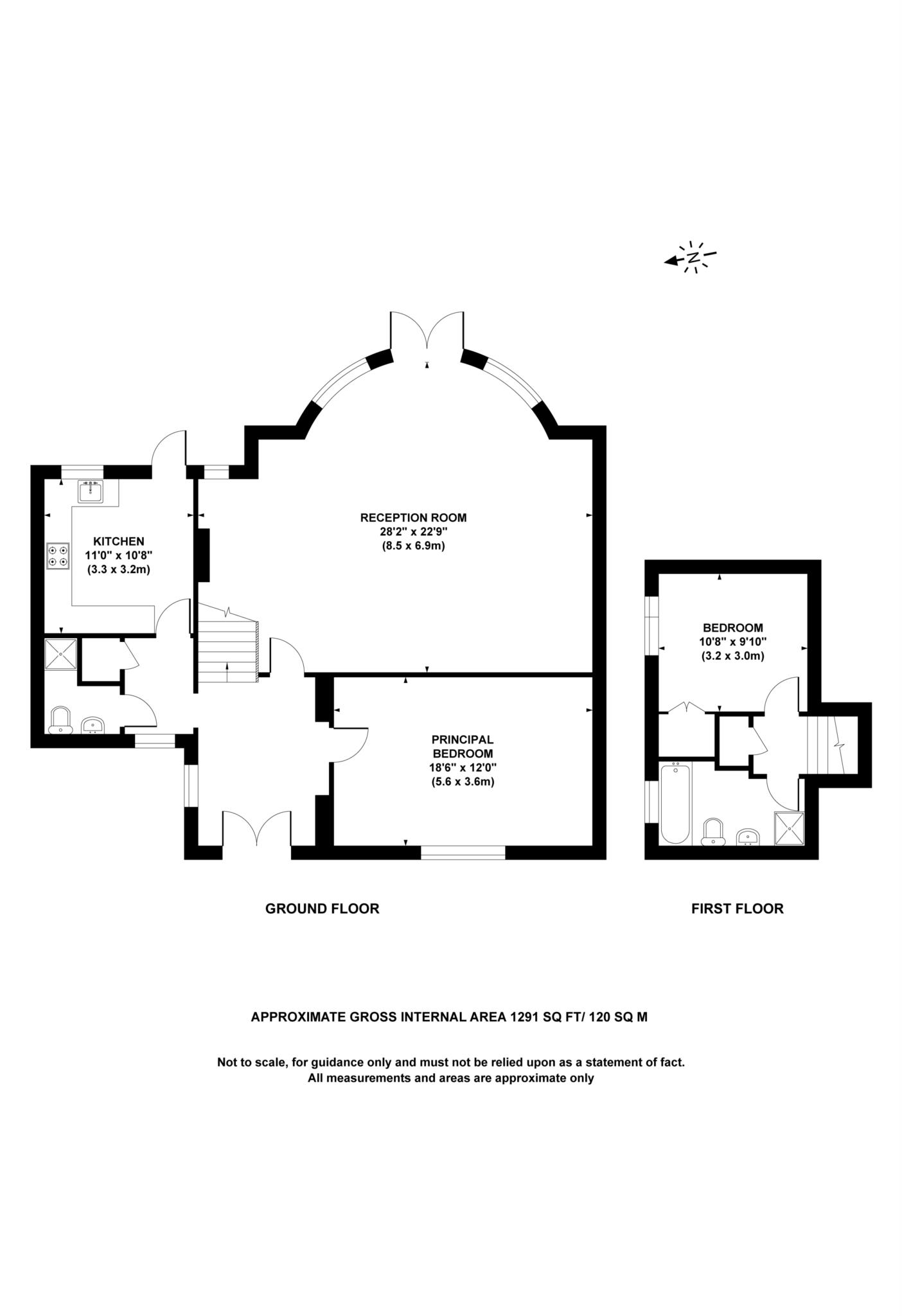Floorplan - 2 Bedroom Apartment, The Clock House – Byfleet