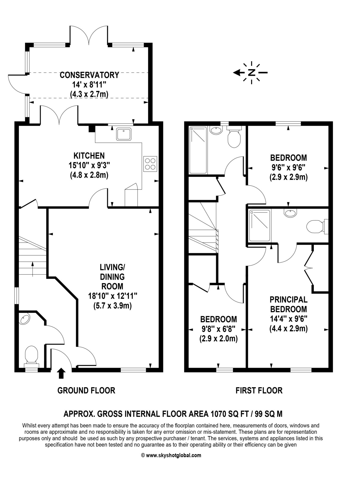 Floorplan - 3 Bedroom Semi-Detached