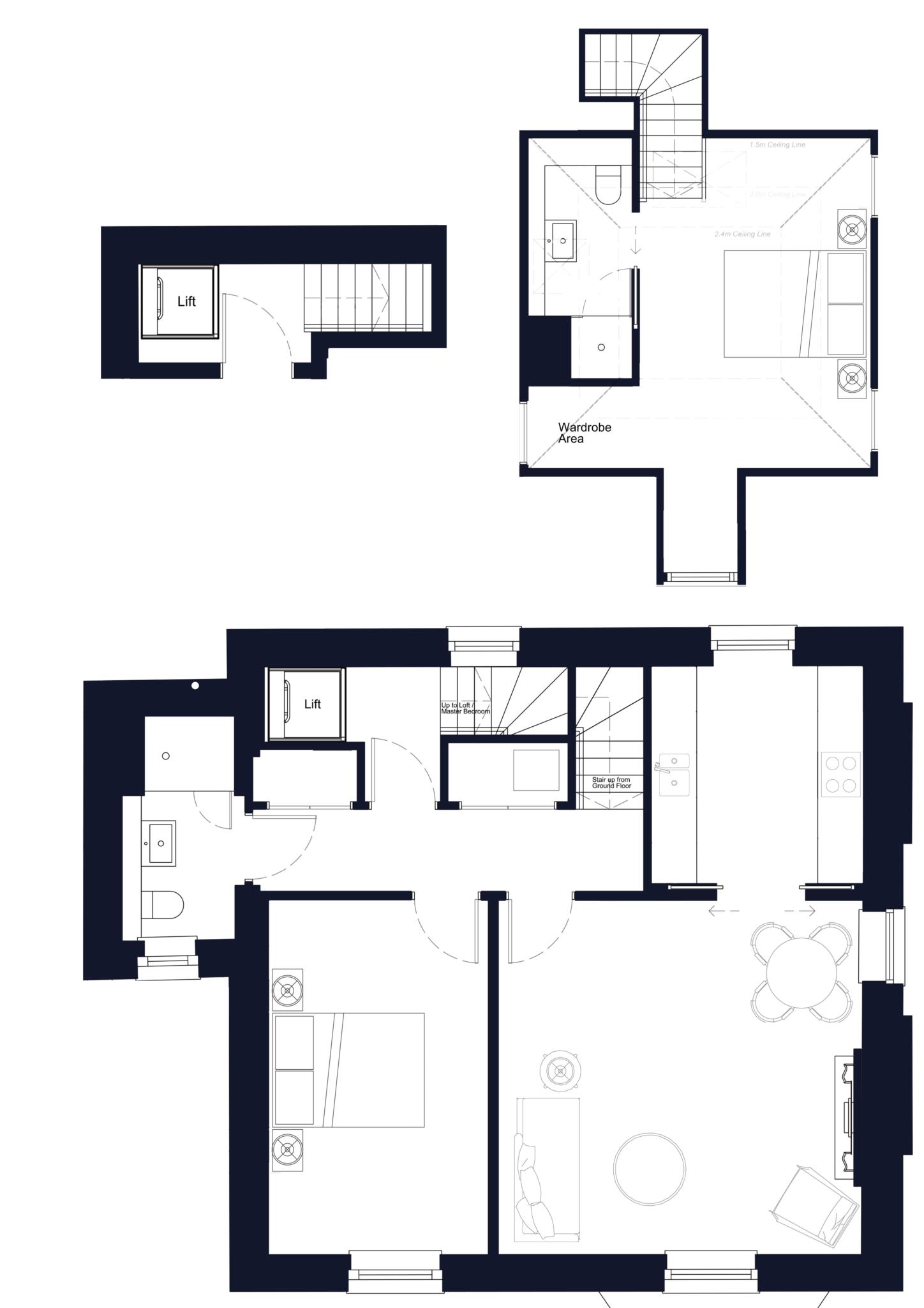 Floorplan - 2 Bedroom Duplex, Caroline House – Hampton Wick