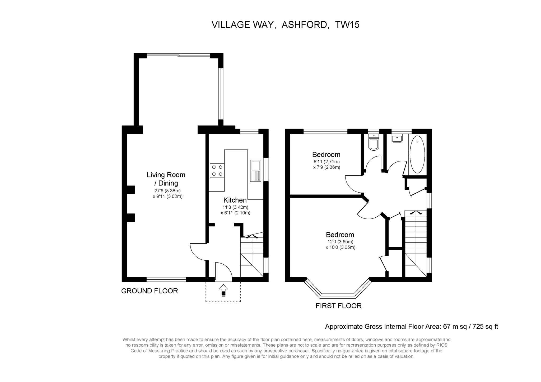 Floorplan - 2 Bedroom Semi-Detached