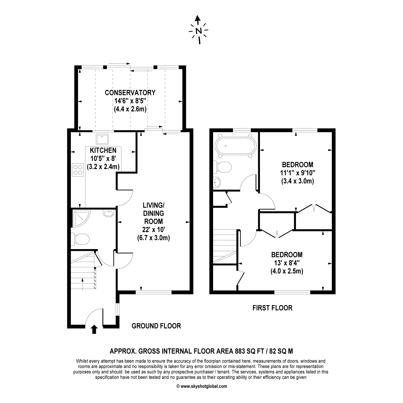 Floorplan - 2 Bedroom Terrace, Fromow Gardens – Windlesham