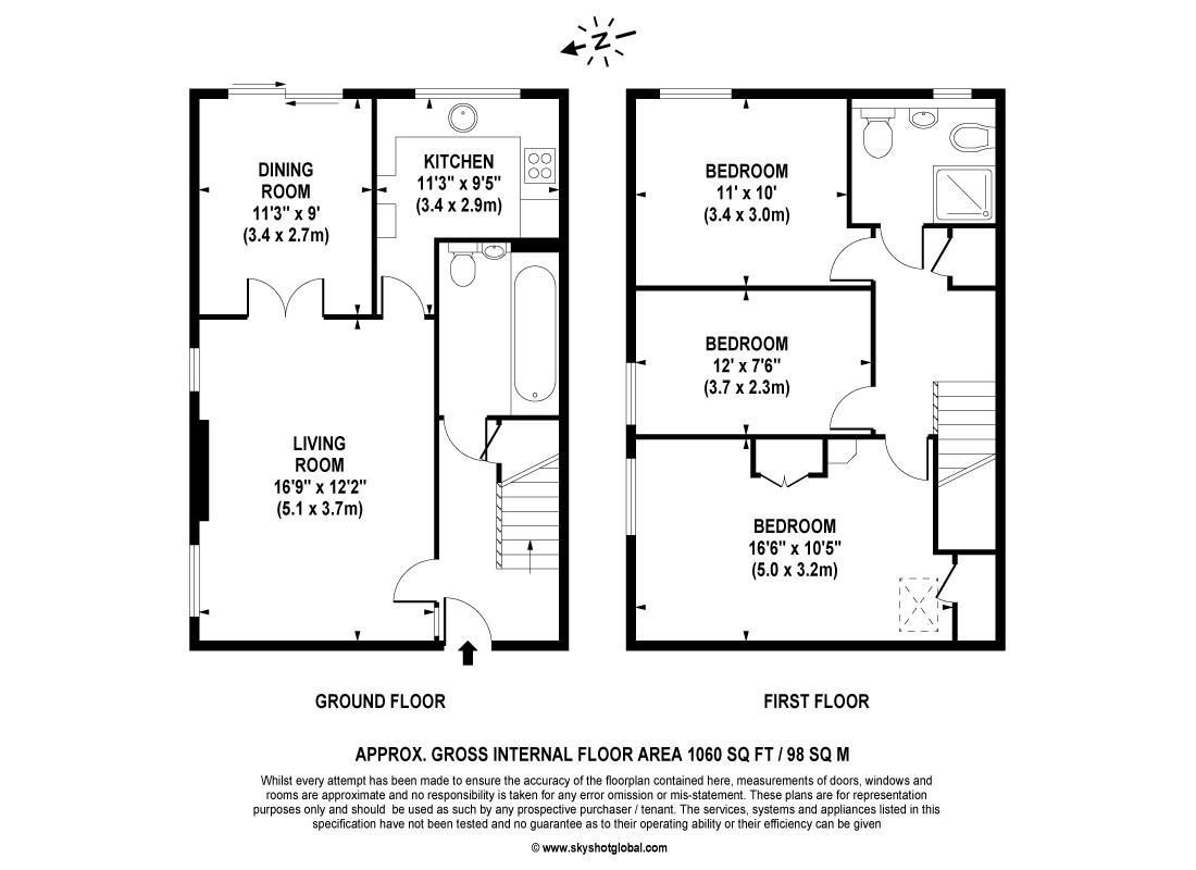 Floorplan - 3 Bedroom Semi-Detached, Lakeside – Ewell