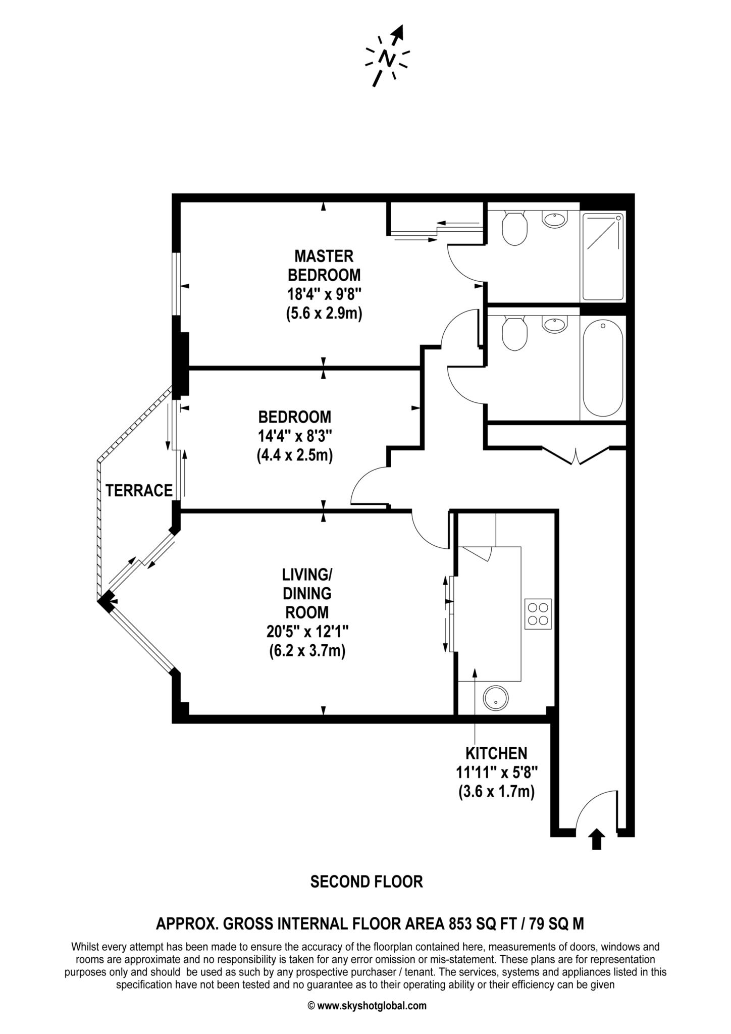 Floorplan - 2 Bedroom Apartment