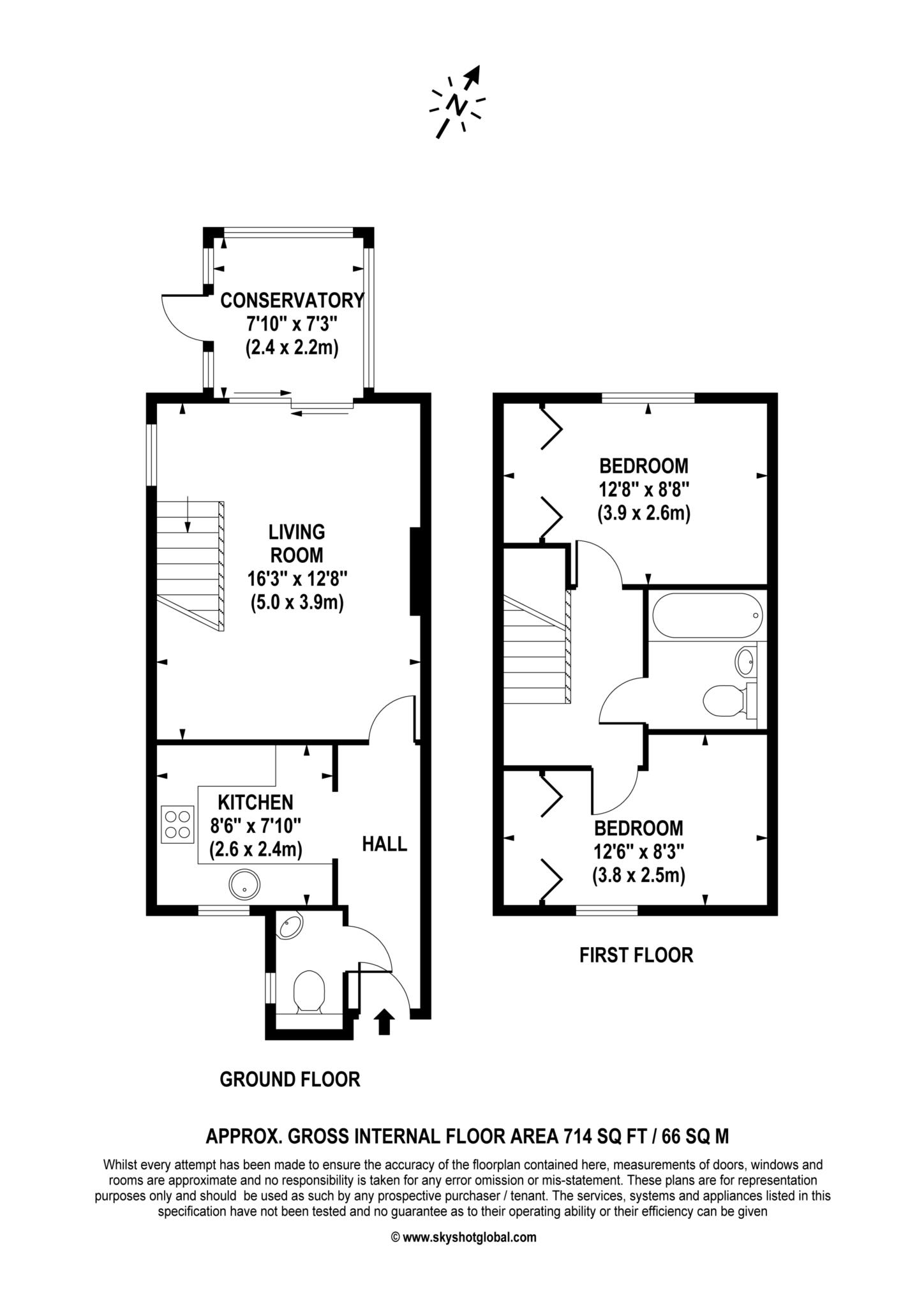 Floorplan - 2 Bedroom House, Lakeside – Ewell