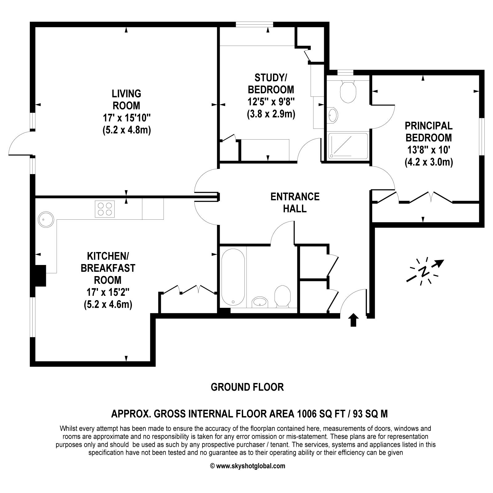 Floorplan - 2 Bedroom Apartment, Cobham Grange – Cobham