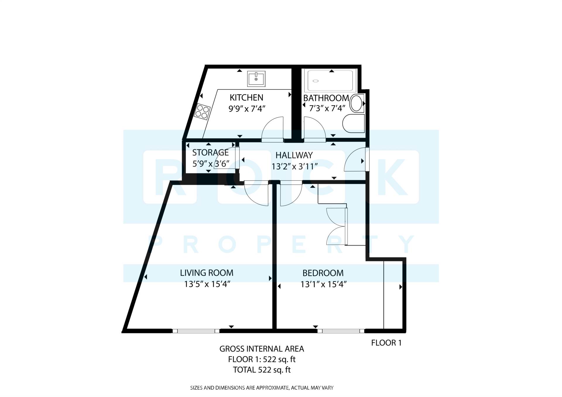 Spacious 1 Bed with Parking, Waverley Crescent, St Saviours Rd, Image 2