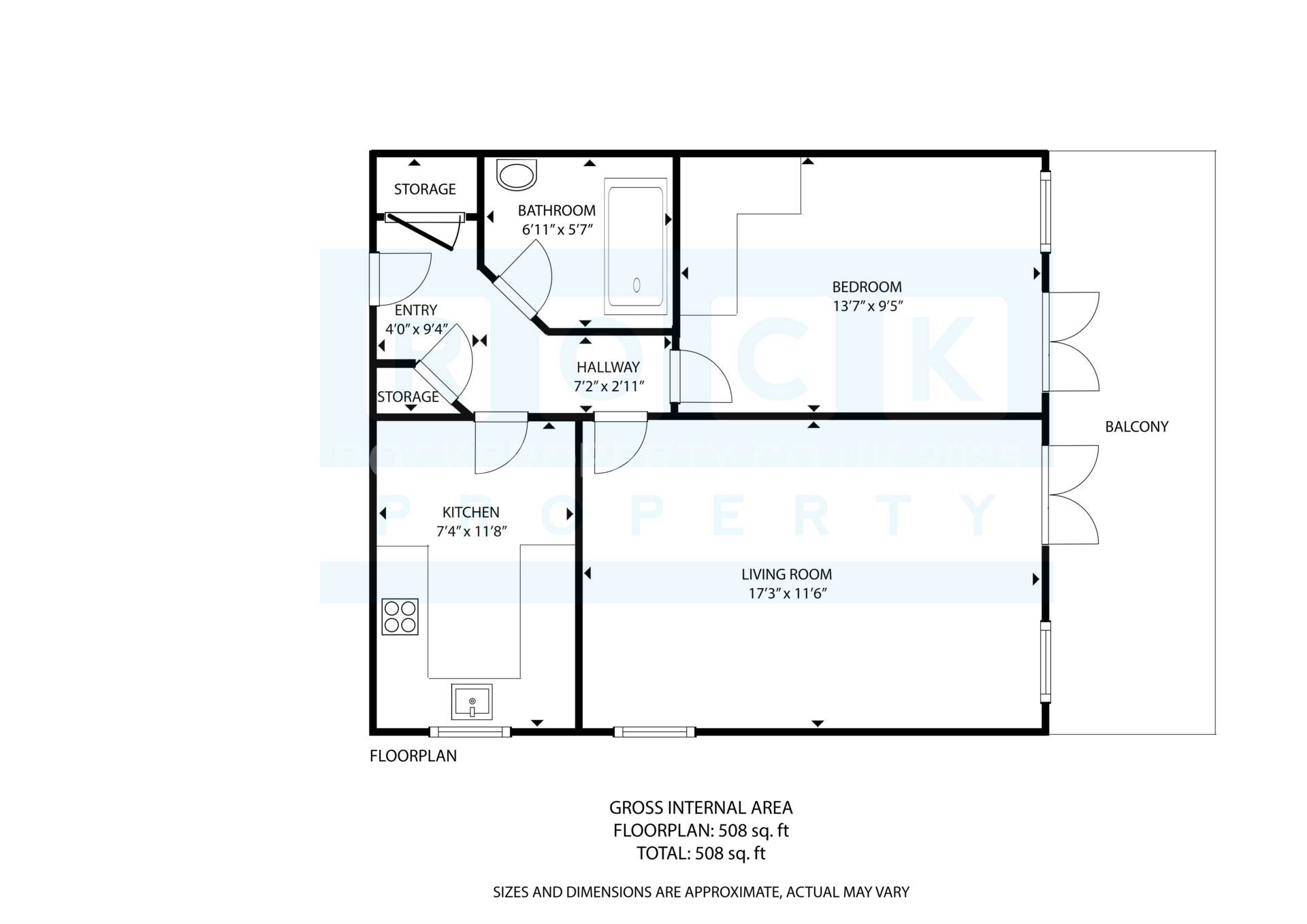 Modern 1 Bed / Balcony / Parking, La Route De St Aubin, St Lawrence, Image 4