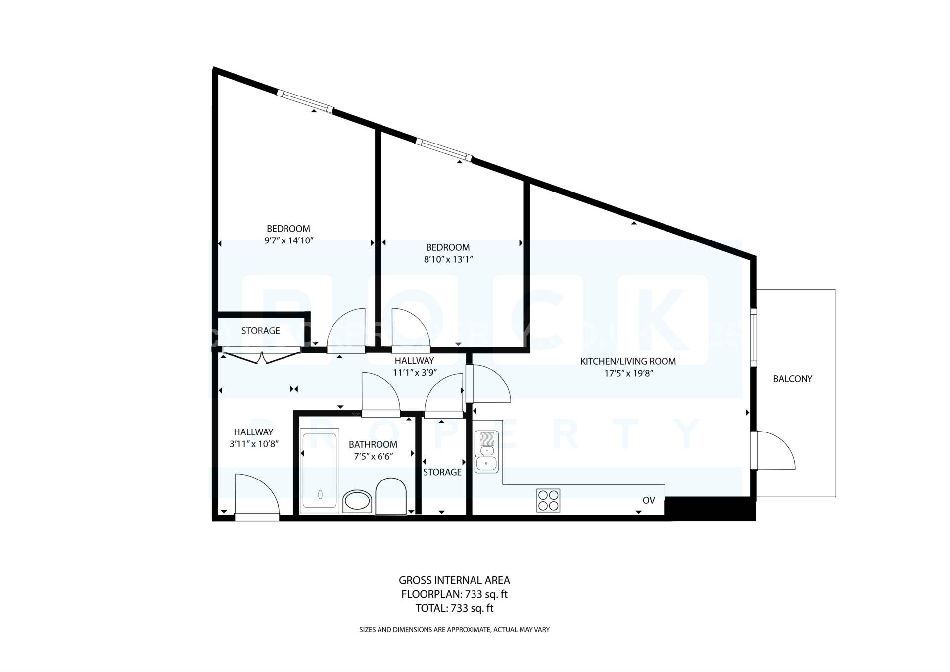 LARGE 2 BED + BALCONY, Saviours Place, Town Outskirts, Image 4