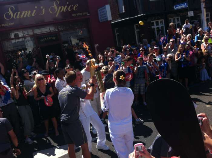 Olympic Torch Arrives In Brentford